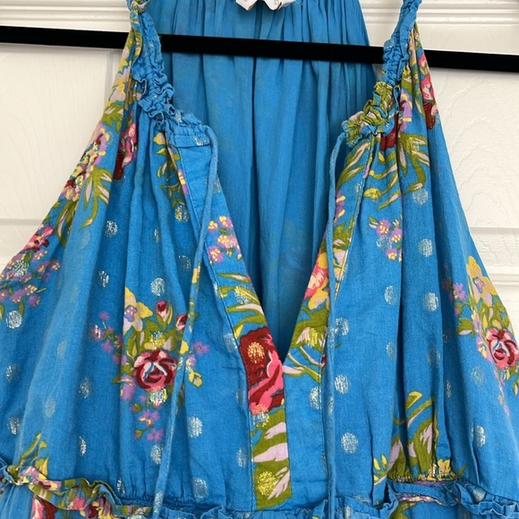 House of Harlow 1960 Blue Floral Ruffle Maxi Dress - Picture 4 of 9